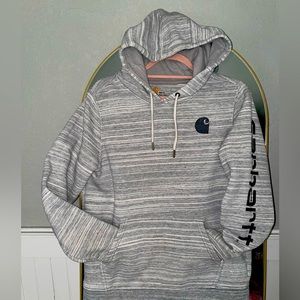 Carhartt mid-weight hoodie grey and white - women’s size Medium